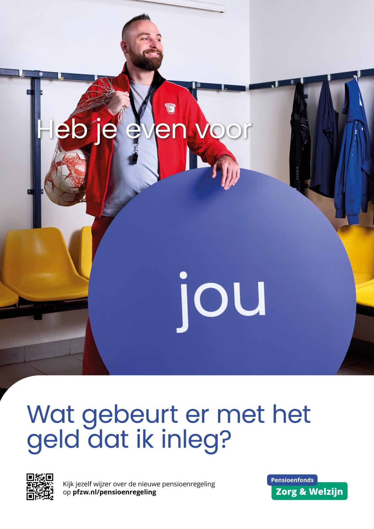 Voetbalcoach met de tekst 'Heb je even voor jou'